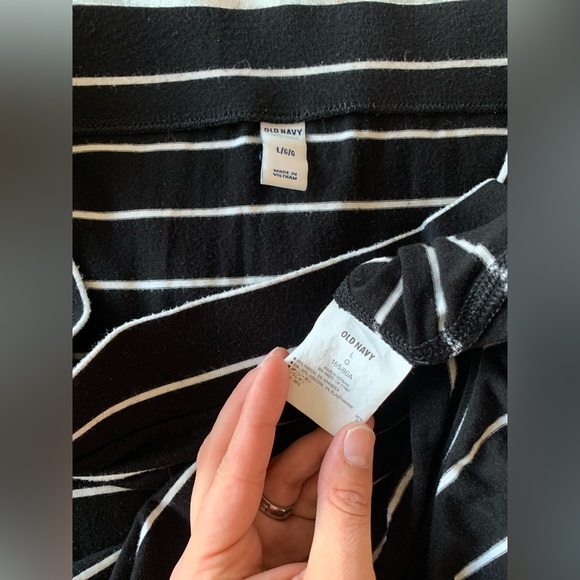 Black and white maxi skirt with slit - Picture 2 of 3